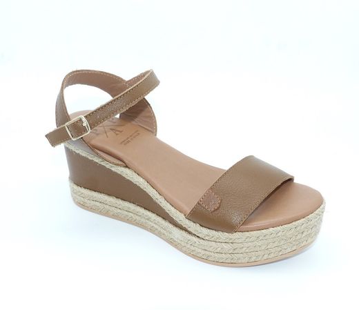 Cuña Alpargata Mujer Popa Congo Cuero
