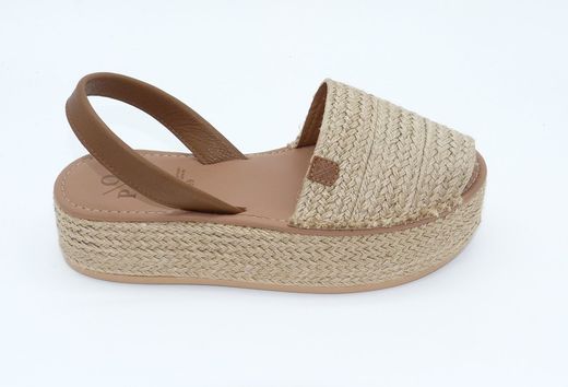Avarca Alpargata Mujer Popa Chiara Beige