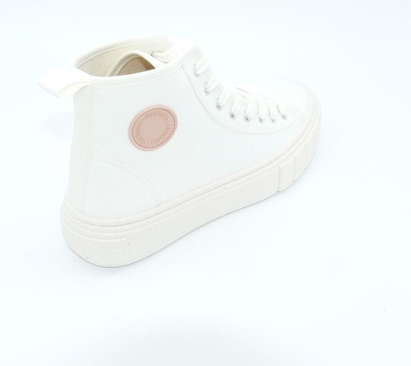 Victoria Barcelona Sneaker Donna Collo Alto In Lana Metalizzata - Beige, Suola In Gomma, Chiusura Stringata - 2