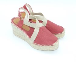 cuña Alpargata Mujer Toni Pons toda-nt Rojo