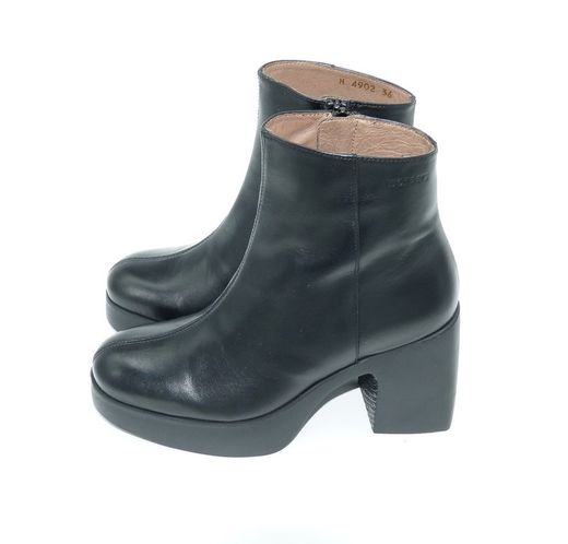 piel lisa Botin mujer Wonders h-4902 Negro