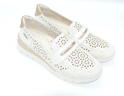 piel troquelada Mocasín Mujer Pikolinos cantabria 6518 Hielo