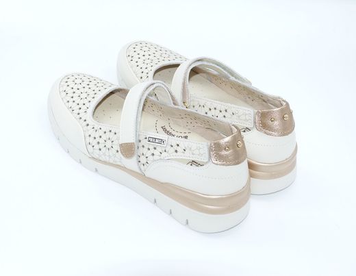 piel troquelada Mocasín Mujer Pikolinos cantabria 6989 Hielo