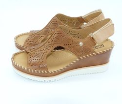 piel troquelada Sandalia Cuña Pikolinos aguadulce 1775 Cuero