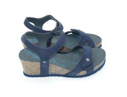 Sandalia Cuña Panama Jack julia basics 10 Azul Marino