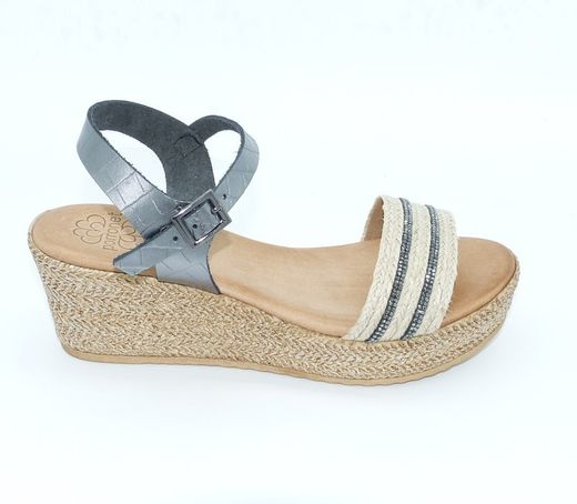 Sandalia Cuña Porronet 2647 Plomo