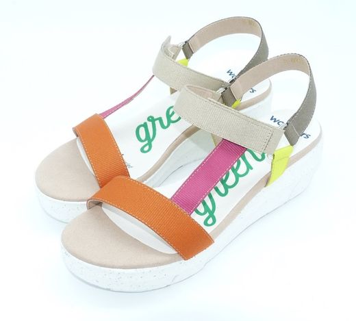 Sandalia Cuña Wonders d-8253-gr Combinado