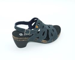 Sandalia Tacón Jungla 7685 Azul Marino